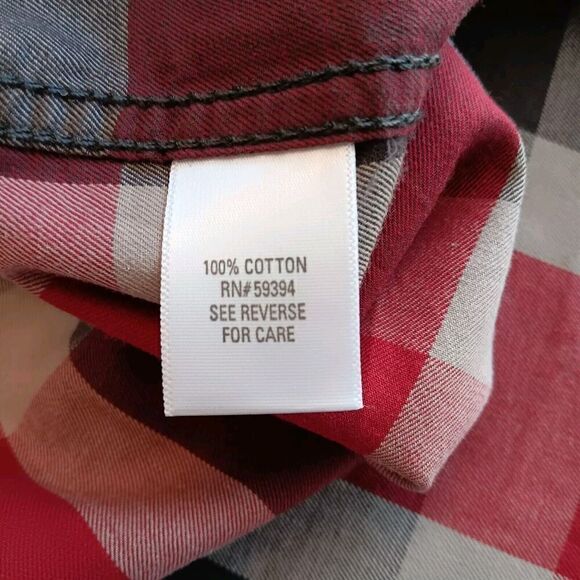 NWT Sonoma Men's Size XXL Large Check Red/Gray Button Down Shirt - Picture 8 of 10